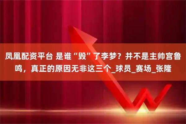 凤凰配资平台 是谁“毁”了李梦？并不是主帅宫鲁鸣，真正的原因无非这三个_球员_赛场_张隆