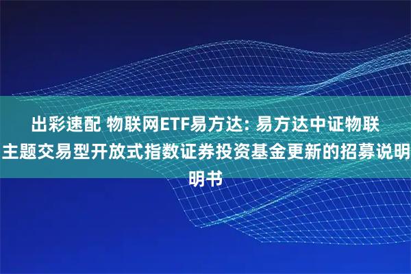 出彩速配 物联网ETF易方达: 易方达中证物联网主题交易型开放式指数证券投资基金更新的招募说明书