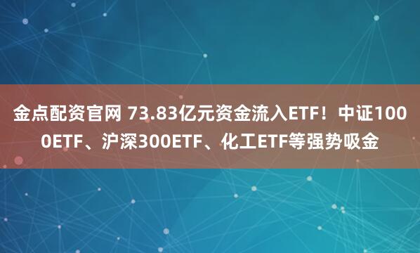 金点配资官网 73.83亿元资金流入ETF！中证1000ETF、沪深300ETF、化工ETF等强势吸金