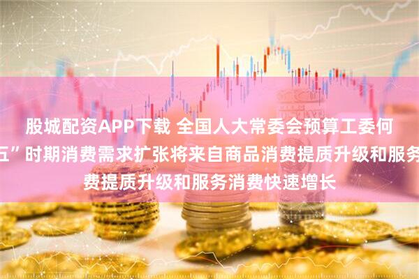 股城配资APP下载 全国人大常委会预算工委何成军：“十五五”时期消费需求扩张将来自商品消费提质升级和服务消费快速增长